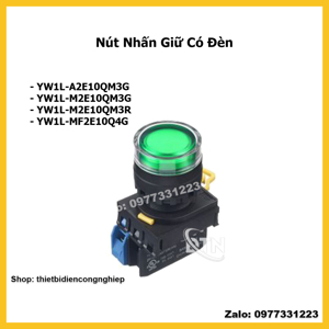 Nút nhấn có đèn loại nhấn nhả Idec Izumi YW1L-MF2E10Q4G