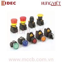 Nút nhấn có đèn, loại phẳng, nhấn nhả, IP65 ngoài mặt tủ - màu đỏ YW1L-MF2E01QM3R