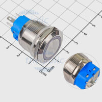 Nút Nhấn Giữ LED Xanh Dương 22mm 220V Inox 304 5 Chân//SKU:62 linhkientruonggiang86