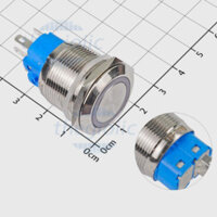 Nút Nhấn Giữ LED Xanh Lá 22mm 24V Inox 304 5 Chân//SKU:62 linhkientruonggiang86