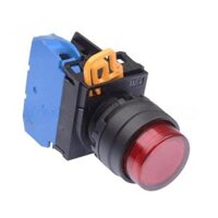 Nút nhấn giữ phi 22, có đèn, 24V AC/DC Idec YW1L-A2E10Q4R, Màu Đỏ, 1NO