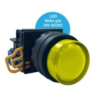 Nút nhấn giữ phi 22, có đèn, 24V AC/DC Idec YW1L-A2E10Q4Y, Màu Vàng, 1NO