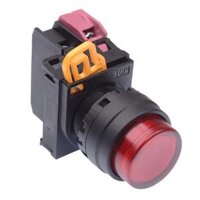 Nút nhấn giữ phi 22, có đèn, 220V AC/DC Idec YW1L-A2E01QM3R, Màu Đỏ, 1NC