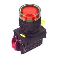 Nút nhấn nhả phi 22, có đèn, 220V AC/DC Idec YW1L-MF2E01QM3R, Màu Đỏ, 1NC