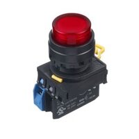 Nút nhấn nhả phi 22, có đèn, 220V AC/DC Idec YW1L-M2E10QM3R, Màu Đỏ, 1NO