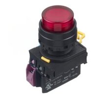 Nút nhấn nhả phi 22, có đèn, 220V AC/DC Idec YW1L-M2E01QM3R, Màu Đỏ, 1NC