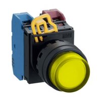 Nút nhấn nhả phi 22, có đèn, 24V AC/DC Idec YW1L-M2E11Q4Y, Màu Vàng, 1NO + 1NC