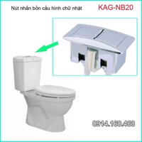 Nút nhấn xả bồn cầu KAG-NB20, nút nhấn hình chữ nhật, nút nhấn cầu Inax C504, C702VRN