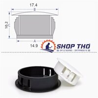 Nút nhựa chụp lỗ vít ST cỡ 15mm màu đen (túi khoảng 200c)