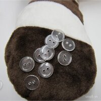 Nút nhựa hai lỗ trong suốt cho cổ áo sơ mi, phụ kiện vẽ thủ công cho trẻ em, bán buôn nút nhỏ