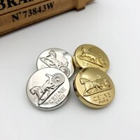Nút Tròn Bằng Kim Loại Trang Trí Áo Khoác / Chân Váy Cài Nút Màu Vàng Cho Nam Và Nữ