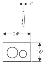 Nút xả thải toilet Sigma20 Chrome mờ 588.53.532