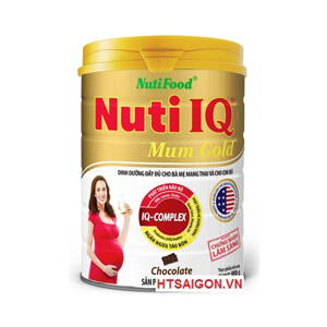 Sữa bột Nutifood Nuti IQ Mum Gold - hộp 900g (dành cho bà mẹ mang thai và cho con bú)