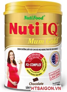 Sữa bột Nutifood Nuti IQ Mum Gold - hộp 900g (dành cho bà mẹ mang thai và cho con bú)