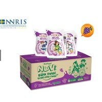 (Nutifood) Thùng 24 túi 110ml sữa trái cây tươi hương Cam/nho