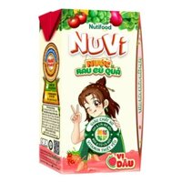 (Nutifood)Thùng 48 Hộp 110ml NuVi Nước Rau Củ Quả vị dâu