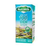 NutiMilk 100 Điểm Sữa Tươi Tiệt Trùng Không Đường - 180ml