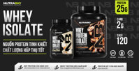 NutraBio Whey Protein Isolate, 5Lbs (2.27kg)