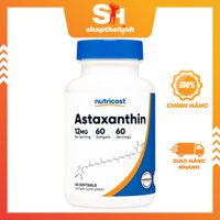 Nutricost Astaxanthin 12mg  - Thực Phẩm Bổ Sung Tăng Sức Đề Kháng, Chống Oxy Hóa