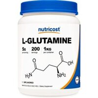 Nutricost L-Glutamine Unflavored Bird, 1kg, 1 ea