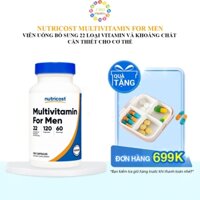 Nutricost Multivitamin For Men 120 viên - Viên Uống Bổ Sung 22 Loại Vitamin Và Khoáng Chất Cần Thiết Cho Cơ Thể