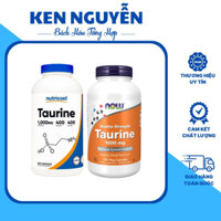 Nutricost Taurine 1000mg 400V Thực Phẩm Bổ Sung Chất Xơ, Hỗ Trợ Sức Khỏe Tim Mạch Và Thị Lực và Now Taurine 1000MG