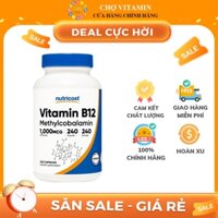 Nutricost Vitamin B12 (Methylcobalamin) 1000mcg 240 viên - Tăng Cường Hệ Miễn Dịch, Cải Thiện Trí Nhớ, Giảm Mệt Mỏi