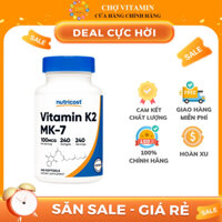 Nutricost Vitamin K2 MK-7 100mcg 240 Viên Softgels - Giúp Xương Chắc Khoẻ, Giảm Nguy Cơ Loãng Xương, Bảo Vệ Tim Mạch