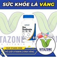 NUTRICOST ZINC PICOLINATE 50MG 120 VIÊN Tăng Cường Hệ Miễn Dịch, Bổ Sung Kẽm Ở Nam Giới