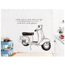 Decal dán tường xe Vespa PK398