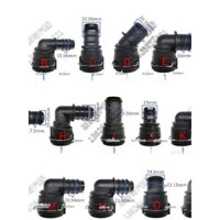 Nw12 14 16VDA18 32 Đầu Thẳng Làm Mát Ống Nước Khớp Đường Kính Trong 17,5 Mm Nhựa 90°Ống đen