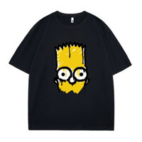 Ny Áo thun ngắn tay mùa hè giản dị nửa tay dáng rộng thời trang thương hiệu đa năng cặp đôi hoạt hình in áo thun nữ