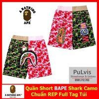 NYC  ⚡️[CHỈ 1 NGÀY] - Quần short Bape Shark Camo ABC, quần đùi bape shark camo