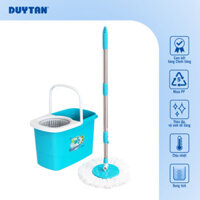 NYCT-  Bộ lau nhà Matsu 10 Lít DUY TÂN nhựa PP, bộ lau nhà 360 độ, bông lau microfiber mịn, thấm hút