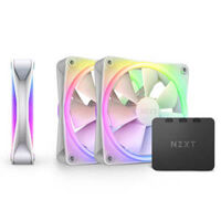 NZXT F120 RGB DUO Triple Pack White – 3 x 120mm RGB Fans & Controller