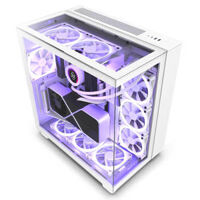 NZXT H9 Elite Matte White – Premium Dual-Chamber Mid-Tower Airflow Case
