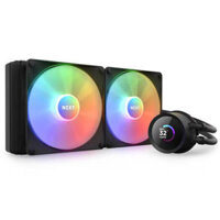 NZXT Kraken 280 RGB Matte Black – 280mm AIO Liquid Cooler with LCD Display and RGB Fans