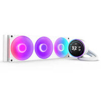 NZXT Kraken Elite 360 RGB V2 Matte White – 360mm AIO Liquid Cooler with LCD Display and RGB Fans