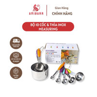 ộ 10 Cốc & Thìa Đồng Đo Inox – Định Lượng Chính Xác, Bền Bỉ, Tiện Lợi