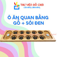 Ô Ăn Quan Sỏi Đen - Ô Ăn Quan Bằng Gỗ Tự Nhiên An Toàn Kèm Sỏi - Thư Viện Đồ Chơi