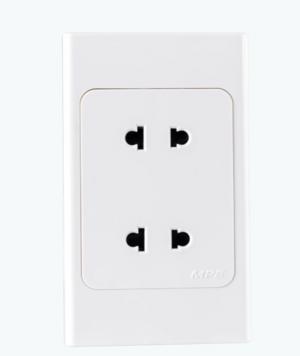 Ổ cắm 2 chấu đế liền A20US2N