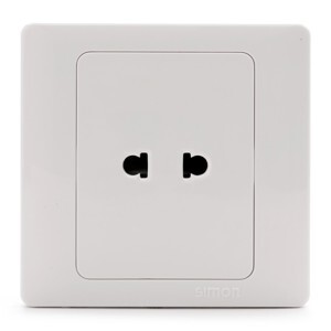 Ổ cắm 2 chấu tròn và dẹt Simon 51071