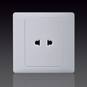 Ổ cắm 2 chấu tròn và dẹt Simon 51071