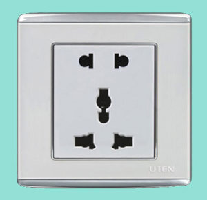Ổ cắm 2 chấu và 3 chấu UTEN V4.0GZ12Z13/N