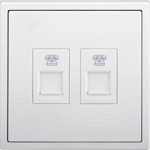 Ổ cắm 2 điện thoại chuẩn RJ11 Simon 705224