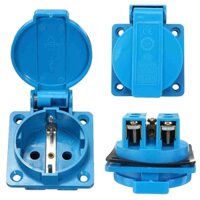 Ổ cắm 2P + E Đầu vào điện Ổ cắm châu Âu + Màn trập an toàn 16A