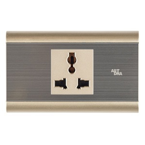 Ổ cắm 3 chấu dọc size 2/3 Artdna C9-C16