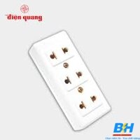 Ổ Cắm 3 Lỗ 2 Chấu Không Dây 16A-25V Điện Quang ĐQ 004A-2