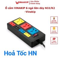 Ổ cắm 6 ngả liền dây đa năng VINAKIP. Hàng chính hãng