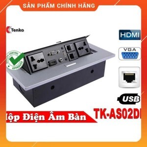 Ổ cắm âm bàn họp Desktop Socket Tenko TK-AS02DN